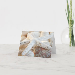 STARFISH AND SEASHELLS NOTECARD