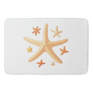 Starfish and the Small Ones Bath Mat