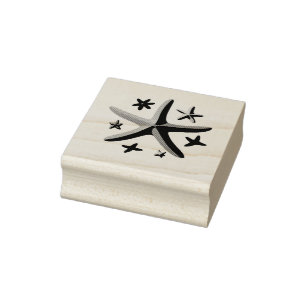 Starfish and the Small Ones Rubber Stamp