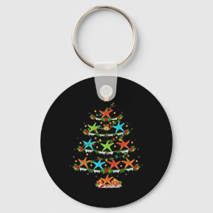Starfish Animal Lover Xmas Lighting Starfish Chris Key Ring