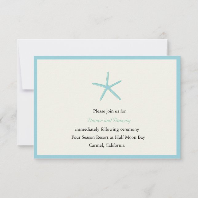 Starfish -Aquamarine reception cards (Front)
