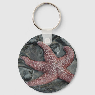 StarFish at Oceanside in Tillamook County, Oregon Key Ring