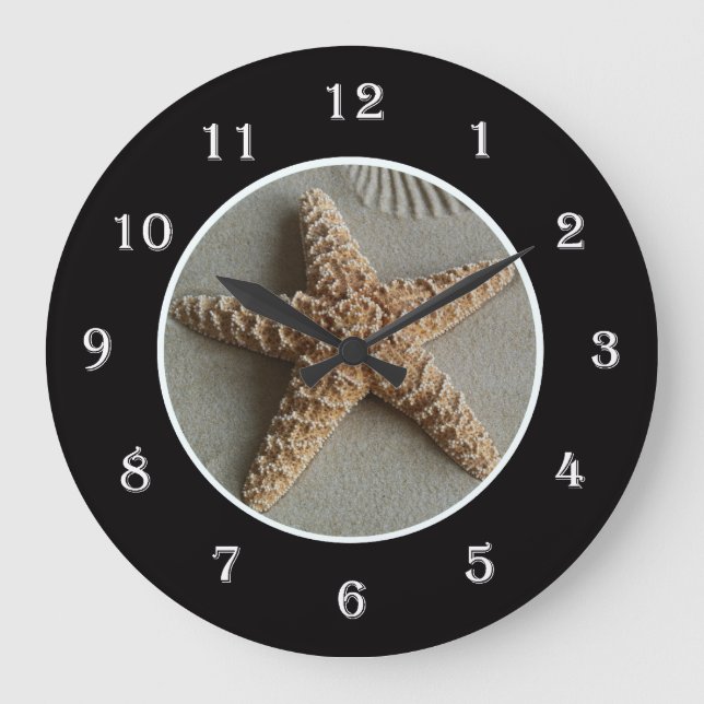 Starfish at the Beach Wall Clock (Front)