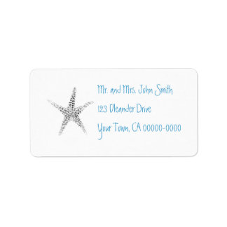 Starfish (B&W) Address Label