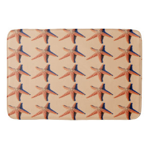 Starfish bath mat