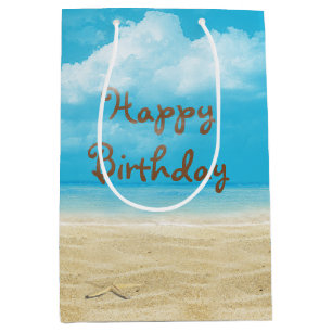 Starfish Beach Birthday Medium Gift Bag