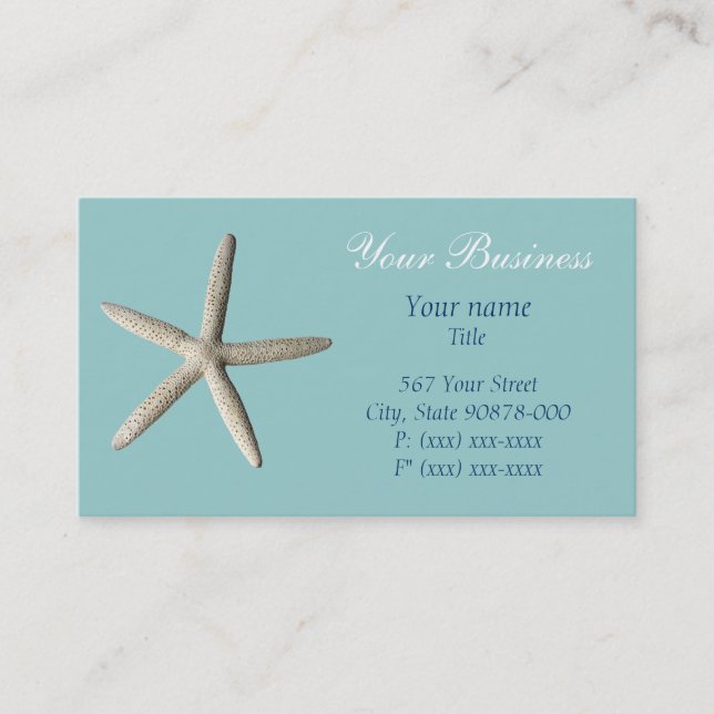 Starfish beach Business Card (Front)