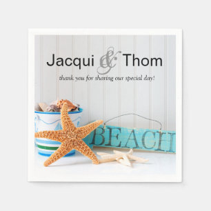 Starfish Beach Cocktail Party Napkin