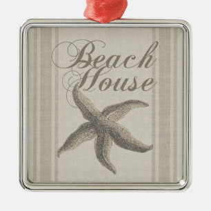 Starfish Beach House Seashore Coastal Metal Tree Decoration