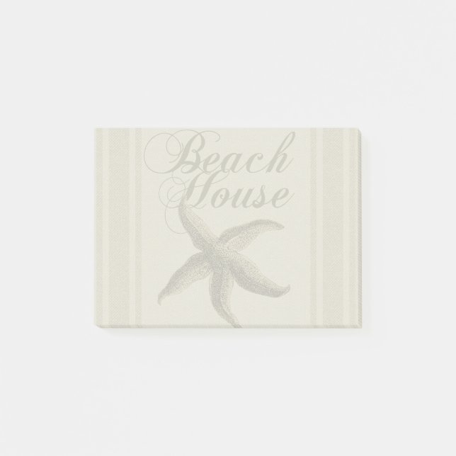Starfish Beach House Seashore Coastal Post-it Notes (Front)
