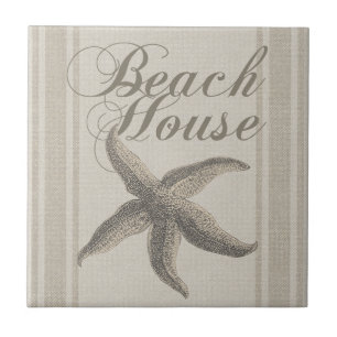 Starfish Beach House Seashore Coastal Tile