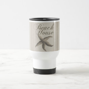 Starfish Beach House Seashore Coastal Travel Mug