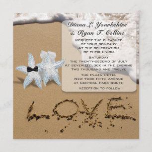 Starfish Beach Love Invitation