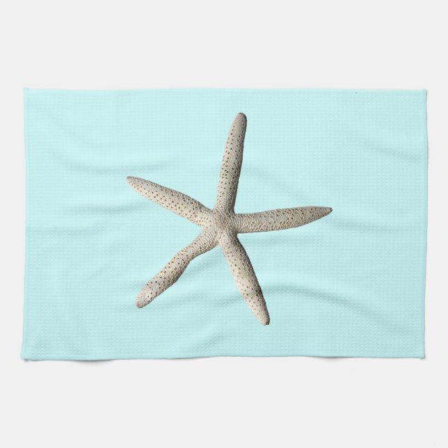 Starfish beach photo art tea towel (Horizontal)