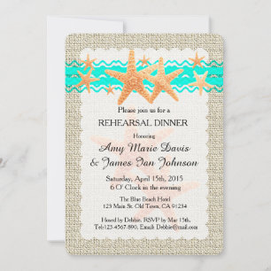 Starfish beach rehearsal dinner invites starfish1