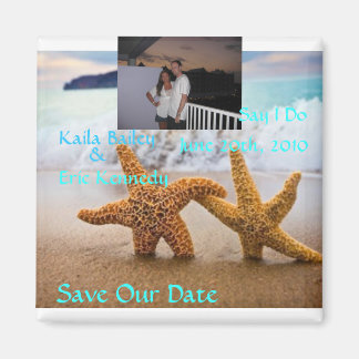 Starfish Beach Save the Date Photo Magnet