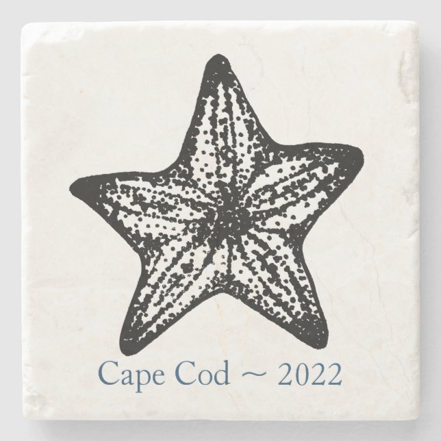 Starfish Beach Souvenir Customise Graphic Coaster (Front)