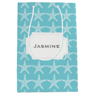 Starfish beach summer nautical desi customisable medium gift bag