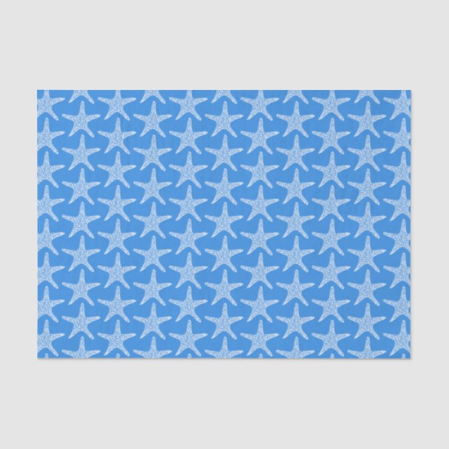  Starfish Beach Summer Nautical Pattern   Tissue Paper (Front)