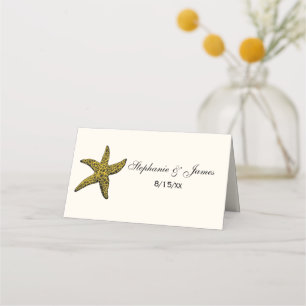 Starfish Beach Theme Escort Card Place Card IvoryC