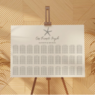 Starfish Beach Wedding 30 Table Seating Charts