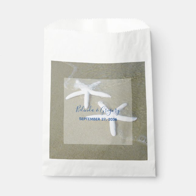 Starfish Beach Wedding  Favour Bags (Front)