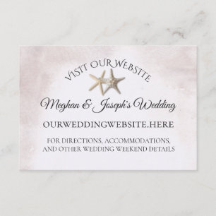 Starfish Beach Wedding Information Cards