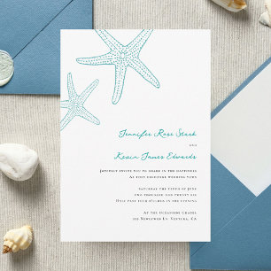 Starfish Beach Wedding Invitation