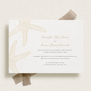 Starfish Beach Wedding Invitation