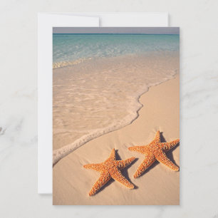 Starfish Beach Wedding Invitation or announcement