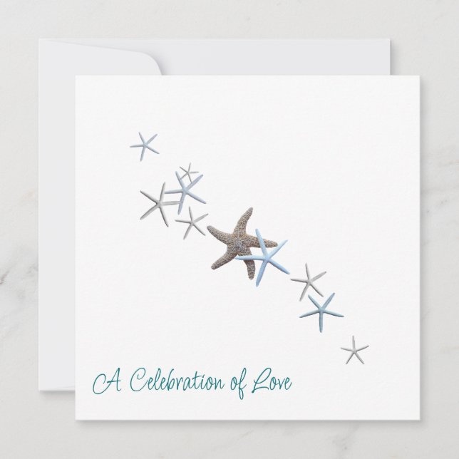 Starfish Beach Wedding Invitations (Front)