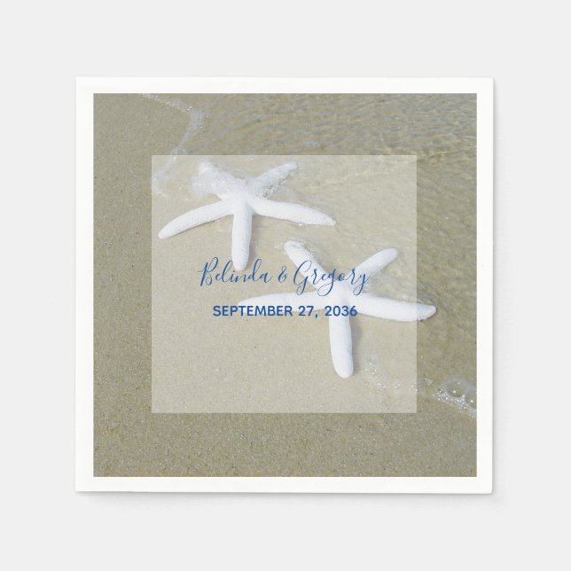 Starfish Beach Wedding  Napkin (Front)
