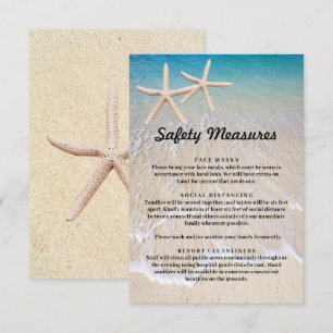 Starfish Beach Wedding Safety Measures Enclosure Card