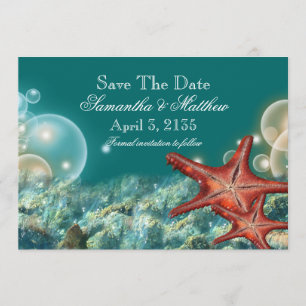 Starfish beach wedding "SAVE THE DATE" Save The Date