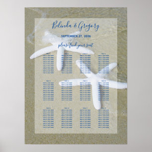 Starfish Beach Wedding Seating Chart