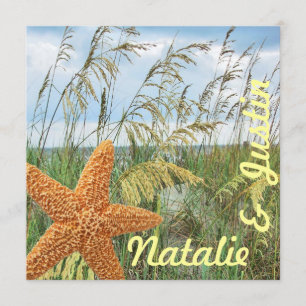 Starfish Beach Wedding Shower Invitation