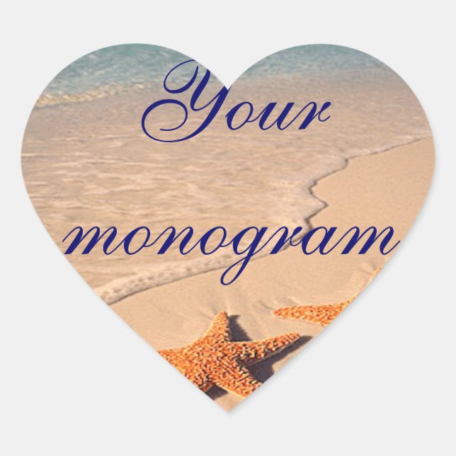 Starfish Beach Wedding Theme Envelope Seals Labels (Front)