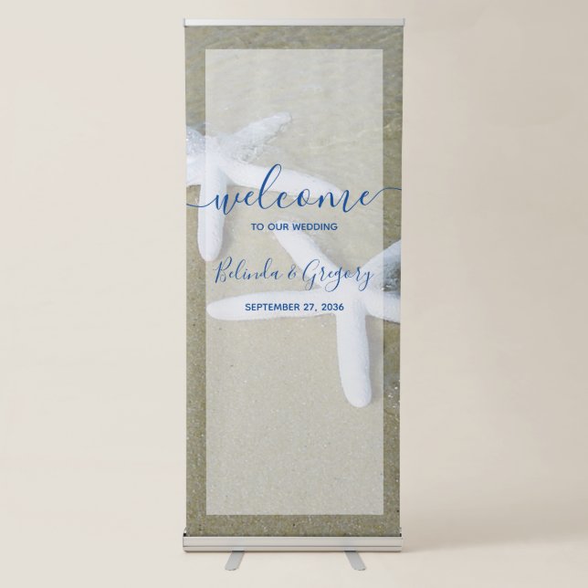 Starfish Beach Wedding Welcome Sign (Front)