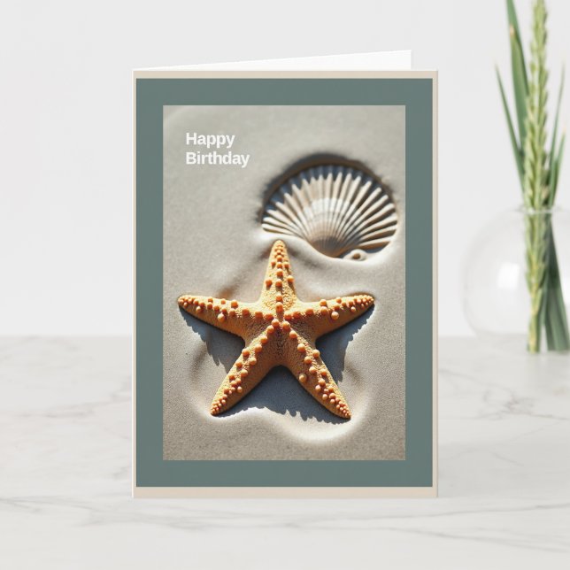Starfish Birthday Card (Front)