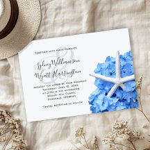 Starfish Blue Hydrangea Simple Ceremony