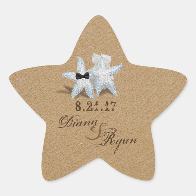 Starfish Bride Groom Sticker (Front)