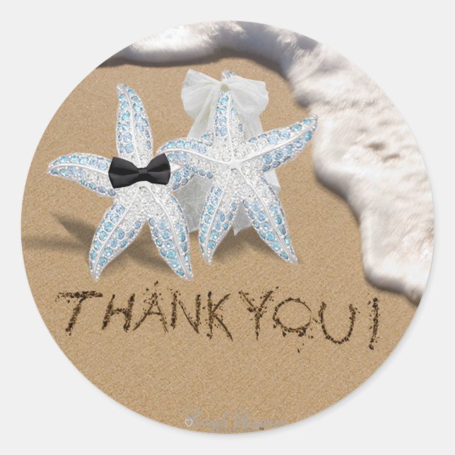 Starfish Bride Groom Sticker (Front)