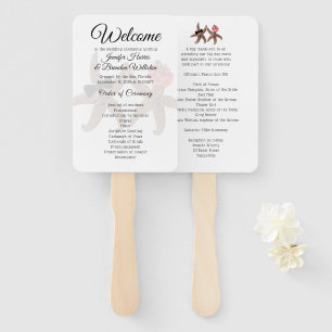 Starfish Bride n Groom White Fan Programs