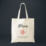 Starfish Bridesmaid Tote Bag for Wedding, Pink<br><div class="desc">Fill this lovely bag with the accessories your girls need for your bachelorette or wedding weekend!</div>