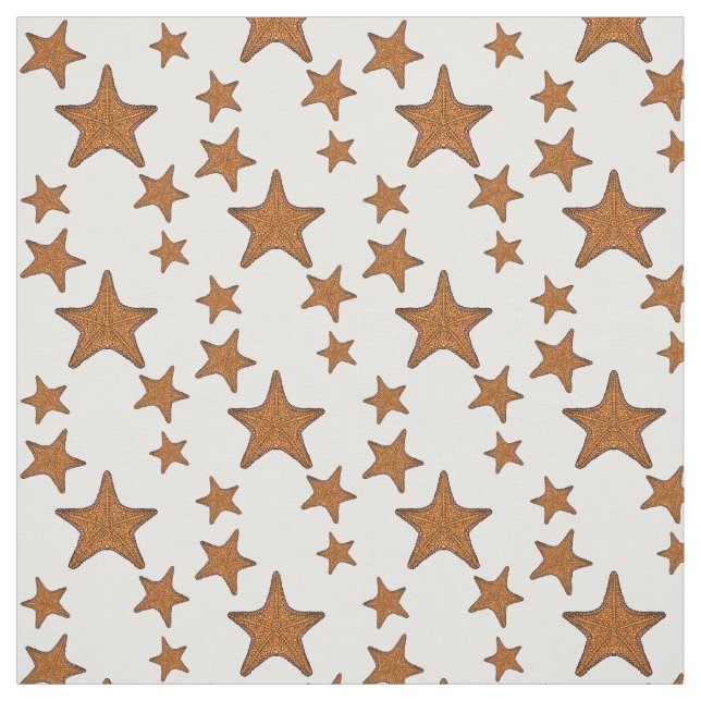 Starfish cartoon illustration fabric (Swatch)