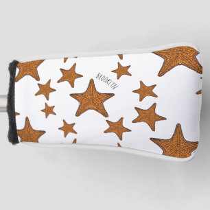 Starfish cartoon illustration golf head cover