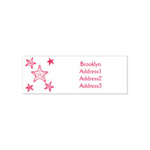 Starfish cartoon illustration self-inking stamp