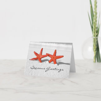 Starfish Christmas Card Coastal Greeting