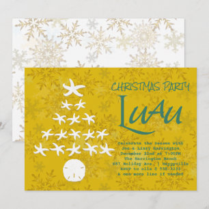 Starfish Christmas Tree Luau Party Invitation