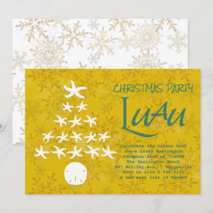 Starfish Christmas Tree Luau Party Invitation